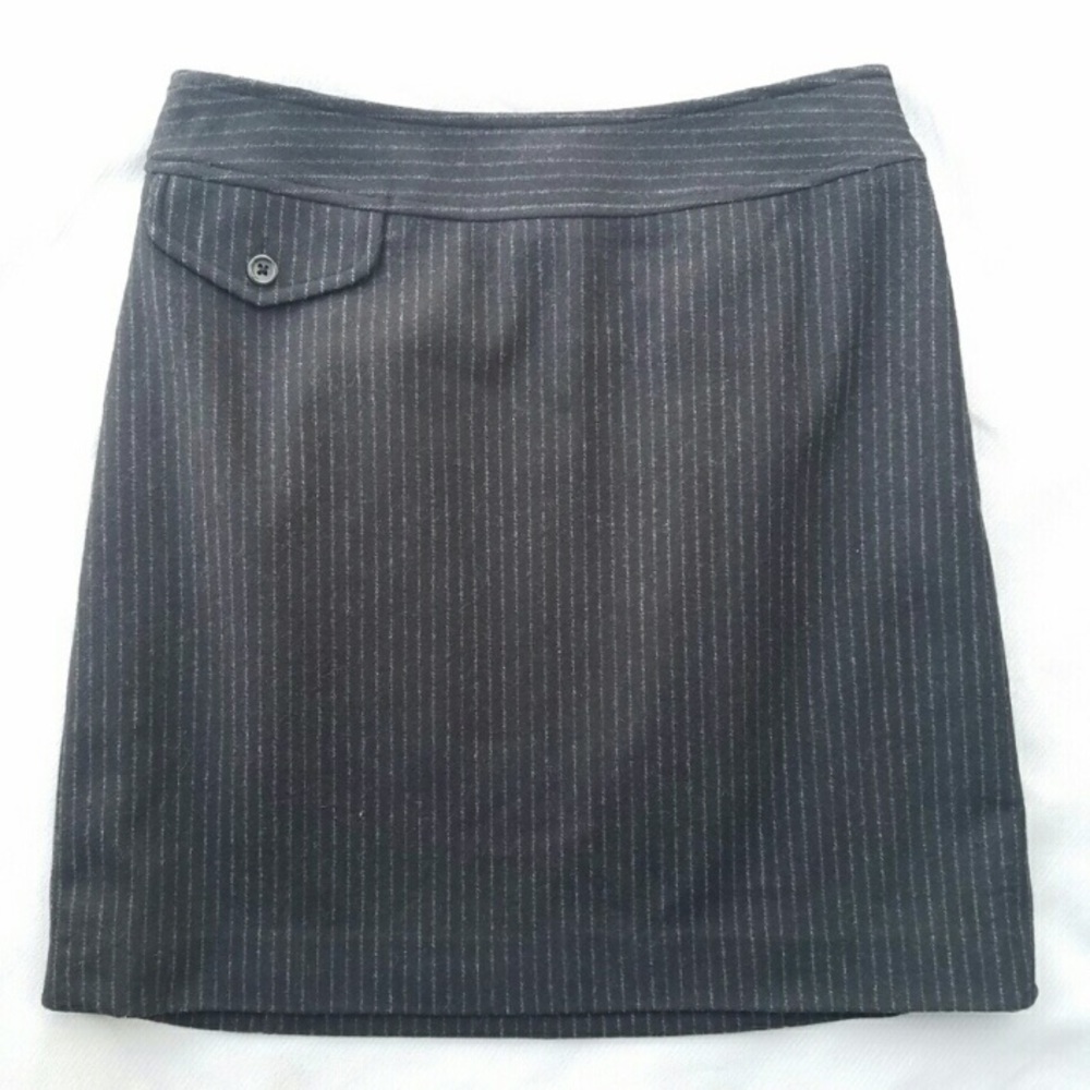 Banana Republic Pinstripe Wool Blend Skirt
